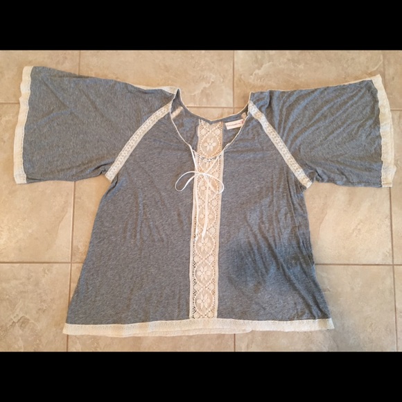 SOLD JOHNNY WAS 4 Love and Liberty Lace Flowy Top - Picture 2 of 8